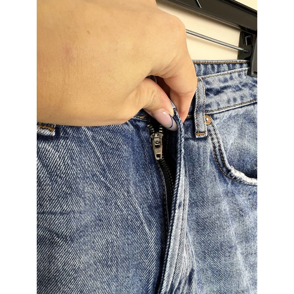 We the Free People Dakota Straight Leg Jeans 27 Women Denim Distressed High Rise - Picture 7 of 11